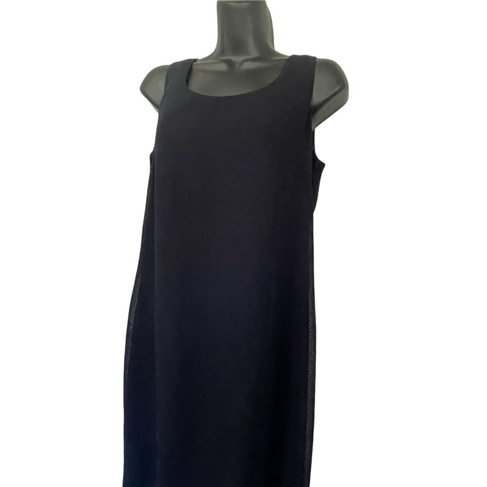 Jessica Howard Dress Sleeveless Navy‎ Blue Purple Lining Petite Size 8